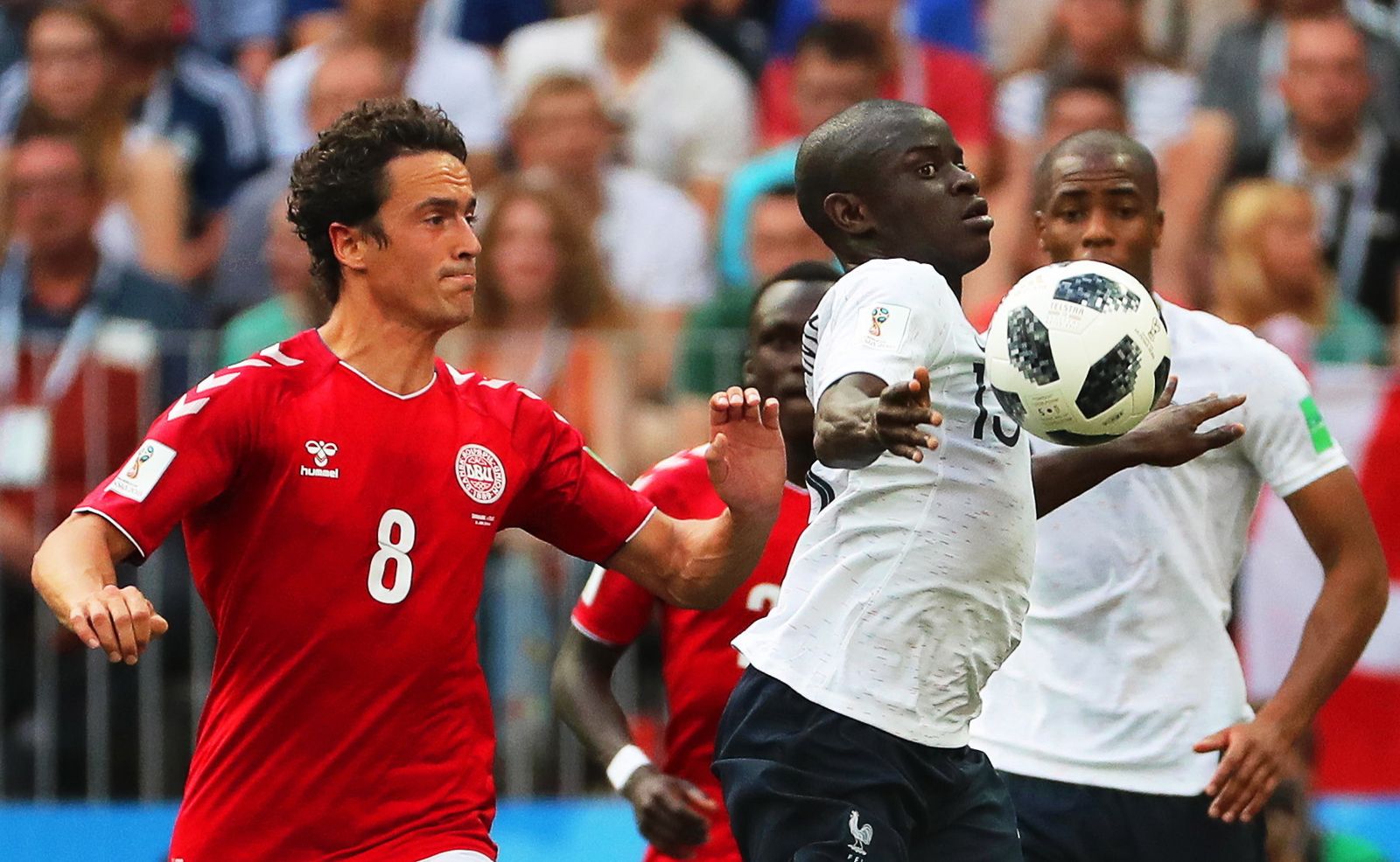 Las imágenes del Dinamarca-Francia