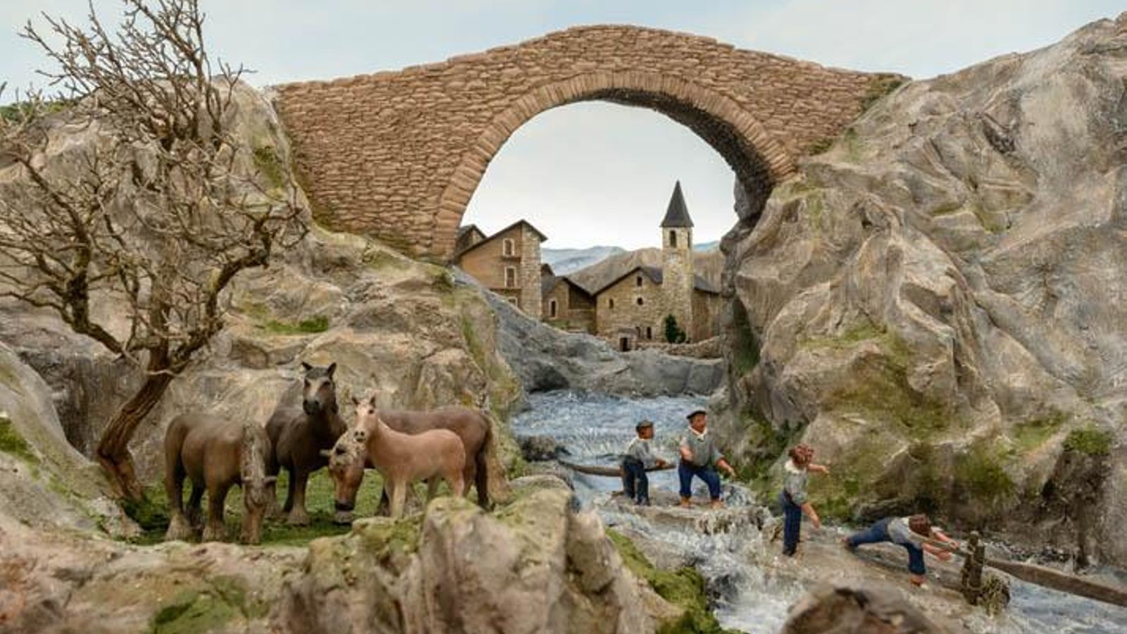 Recreación de un río. Recreación de un río.