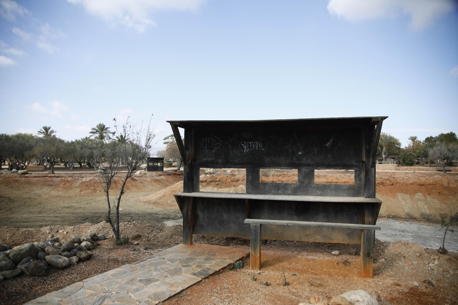 Imágenes de las obras en el parque del Boticario de Almería