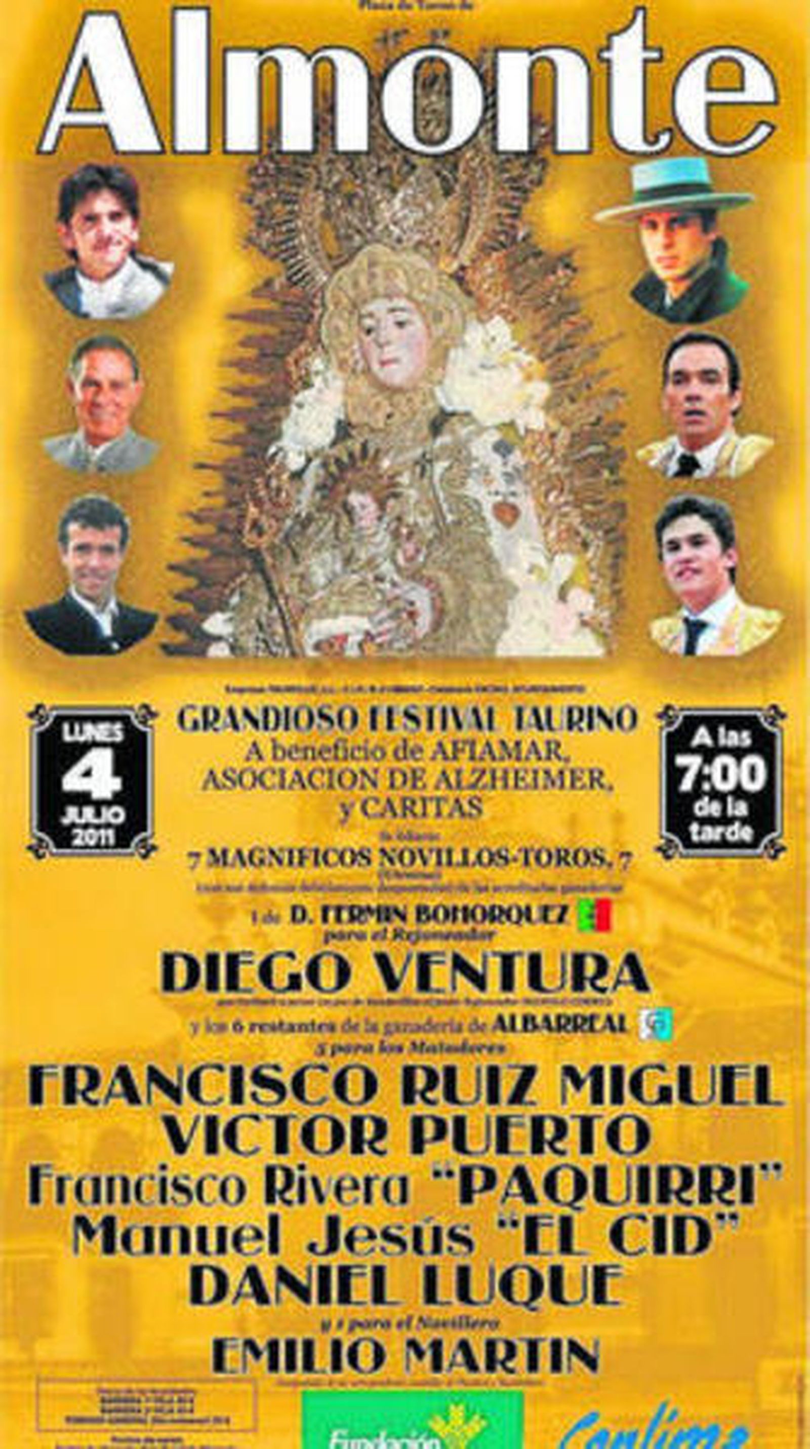 Cartel anunciador de la edicion 2011 del festival almonteño .