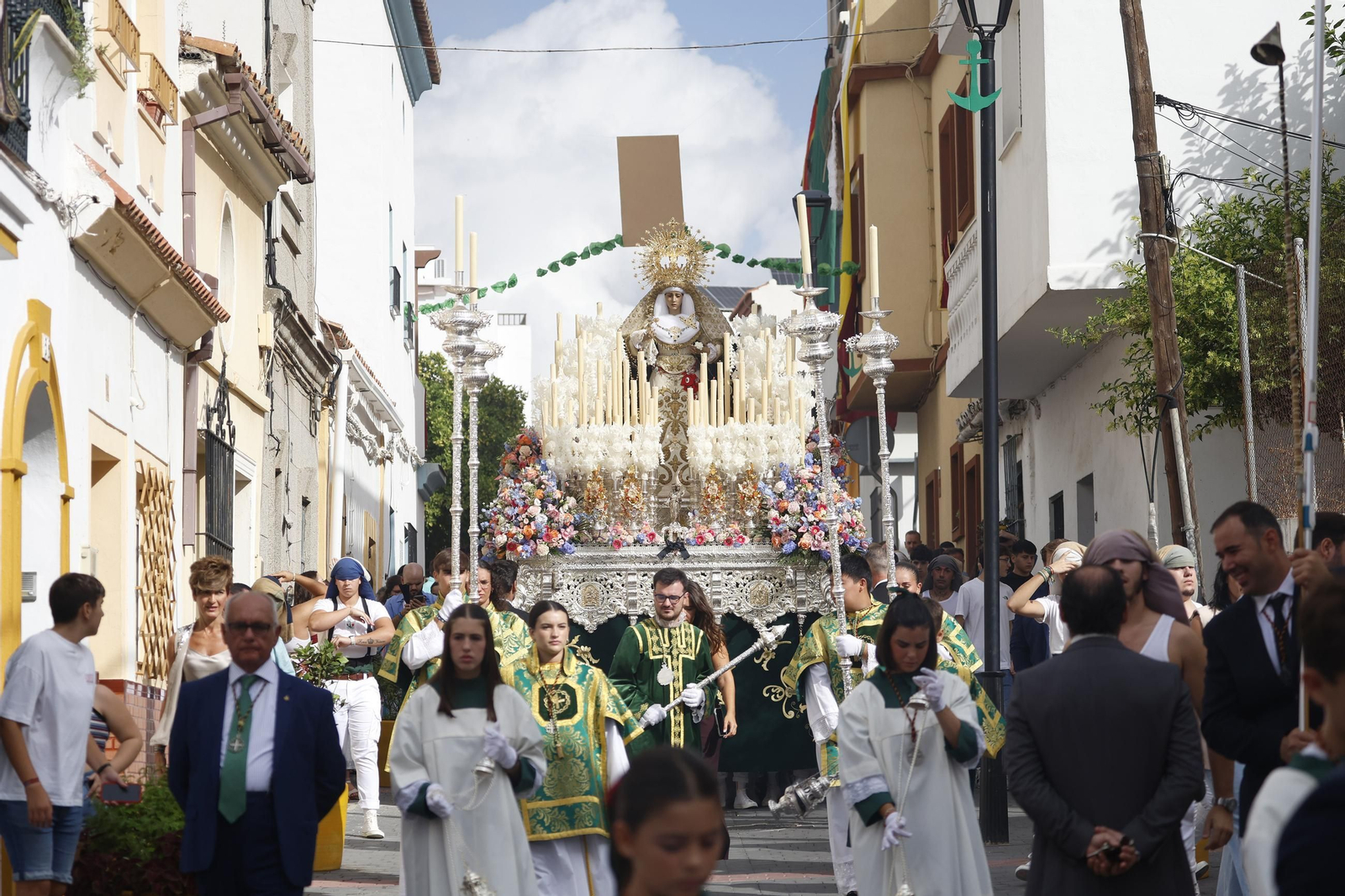 Las fotos de la peregrinación extraordinaria de la Esperanza de Algeciras a la iglesia de la Palma