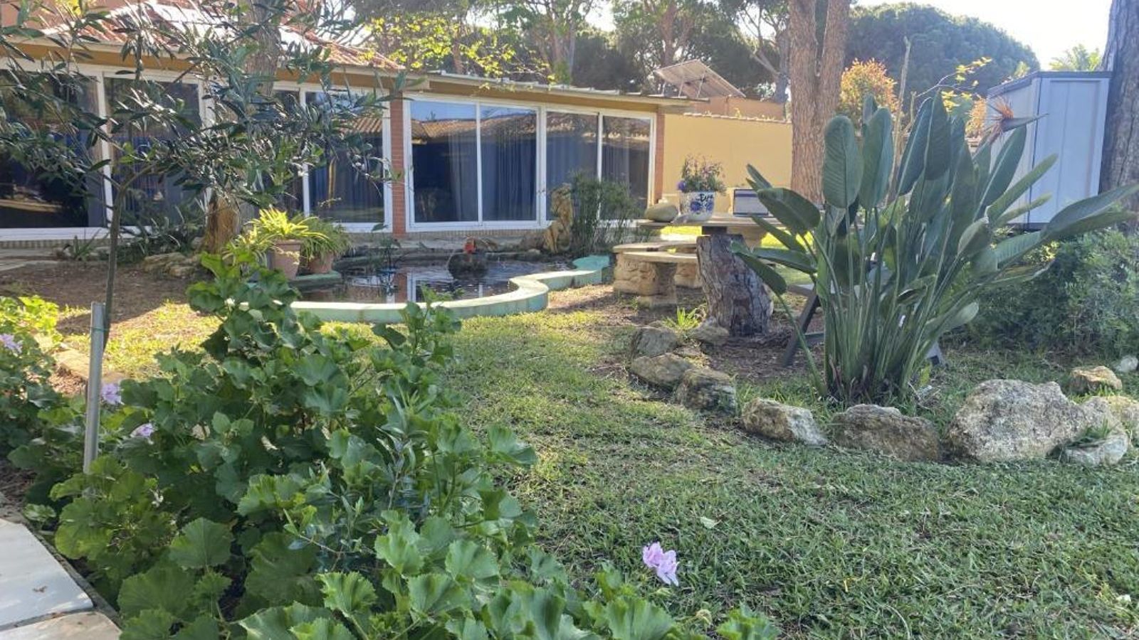 Jardín de la casa de María Jiménez en Chiclana