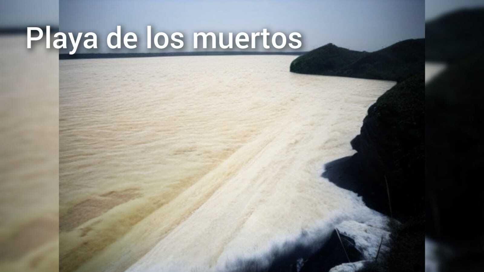Representación de la playa de los Muertos inundada.