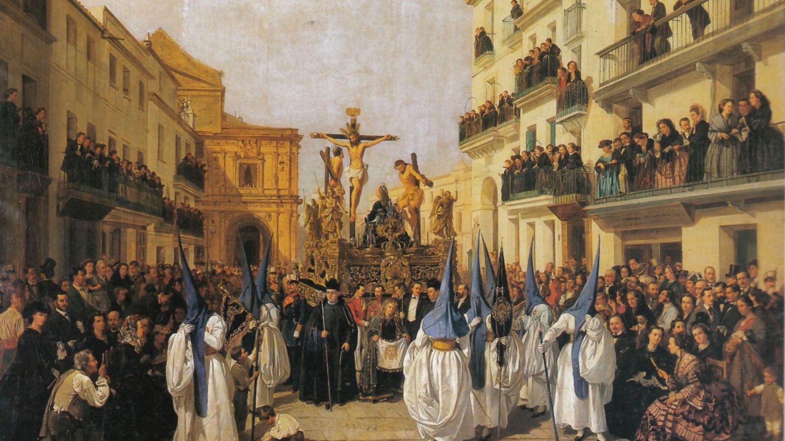 Procesión de Montserrat en la Semana Santa de mediados del XIX