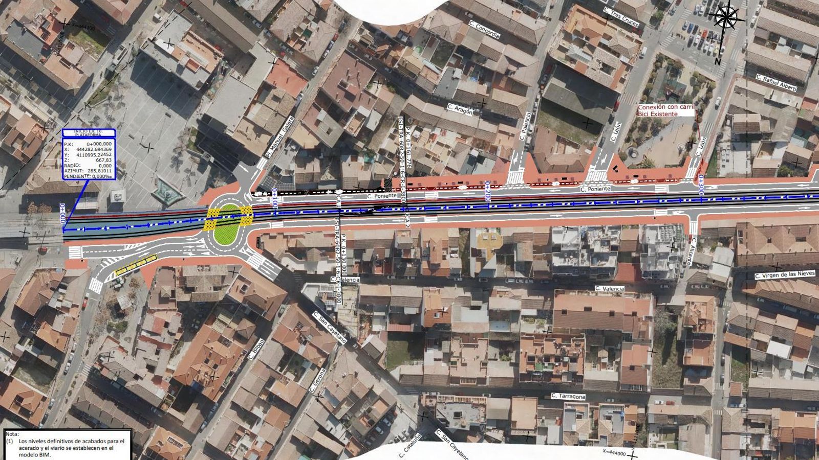 Mapa del trazado definitivo de la ampliación Sur del Metro de Granada por Armilla, Churriana y Las Gabias Mapa del trazado definitivo de la ampliación Sur del Metro de Granada por Armilla, Churriana y Las Gabias