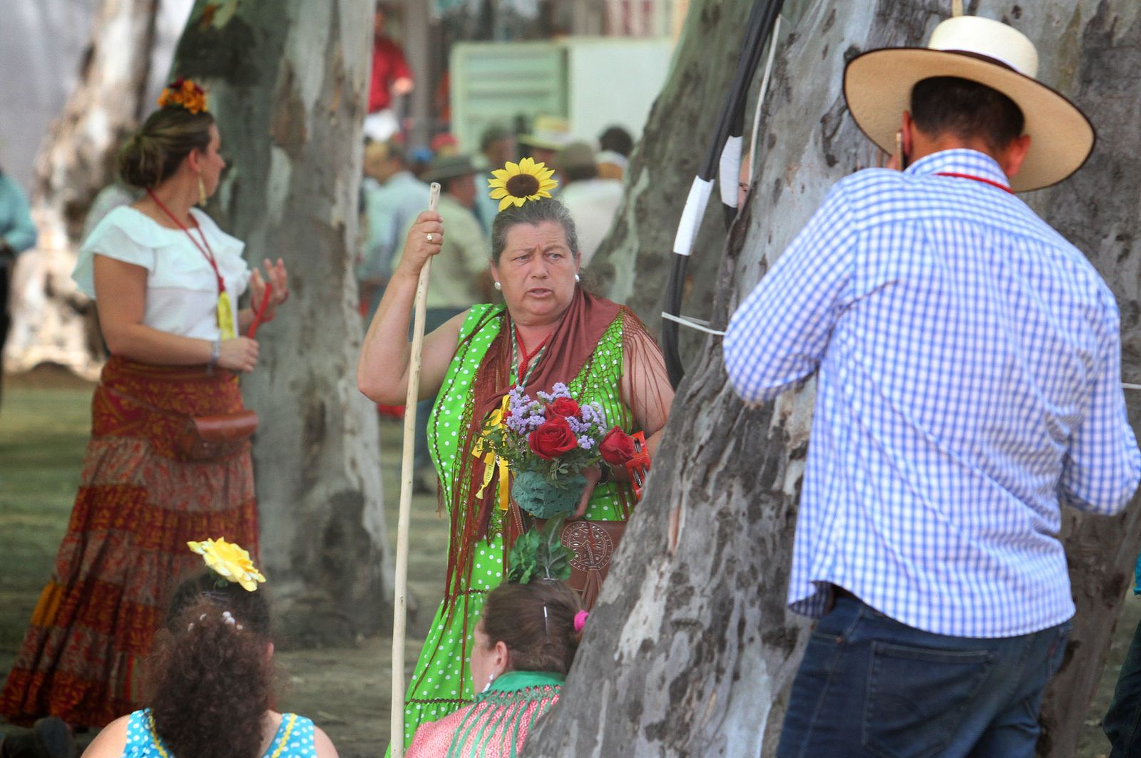Ambiente en la aldea del Rocío.