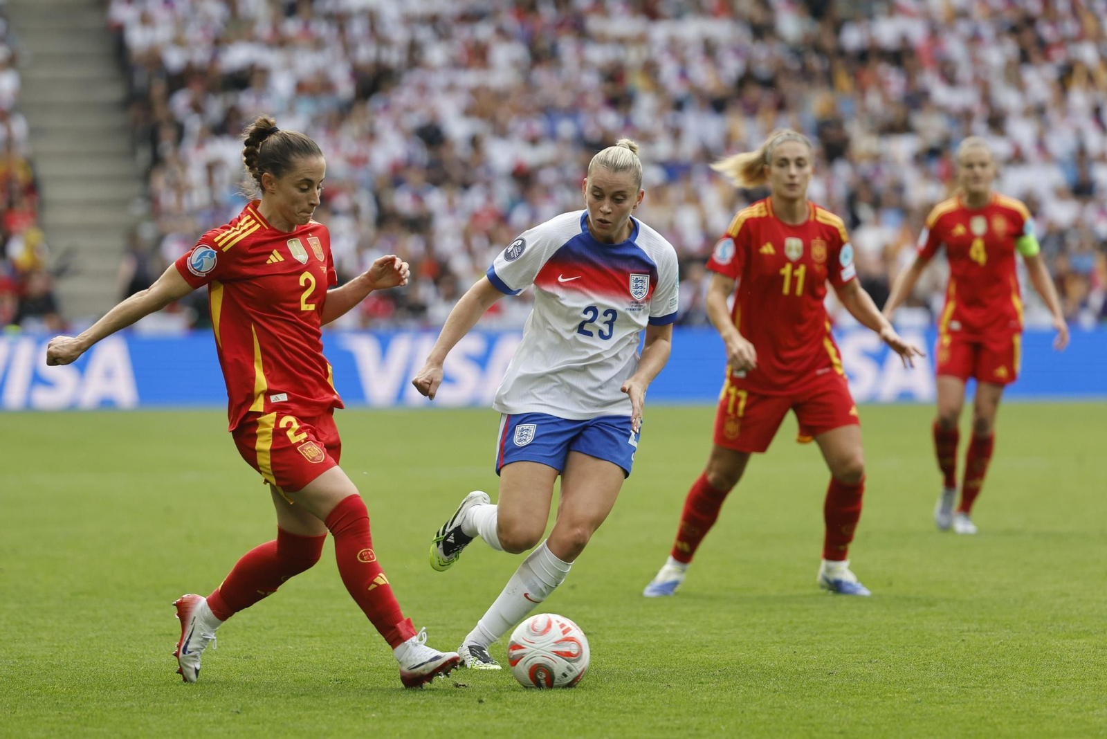 Las mejores imágenes de la final España - Inglaterra de la Eurocopa femenina