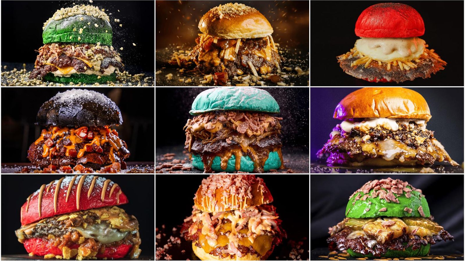 Algunas de las hamburguesas participantes.