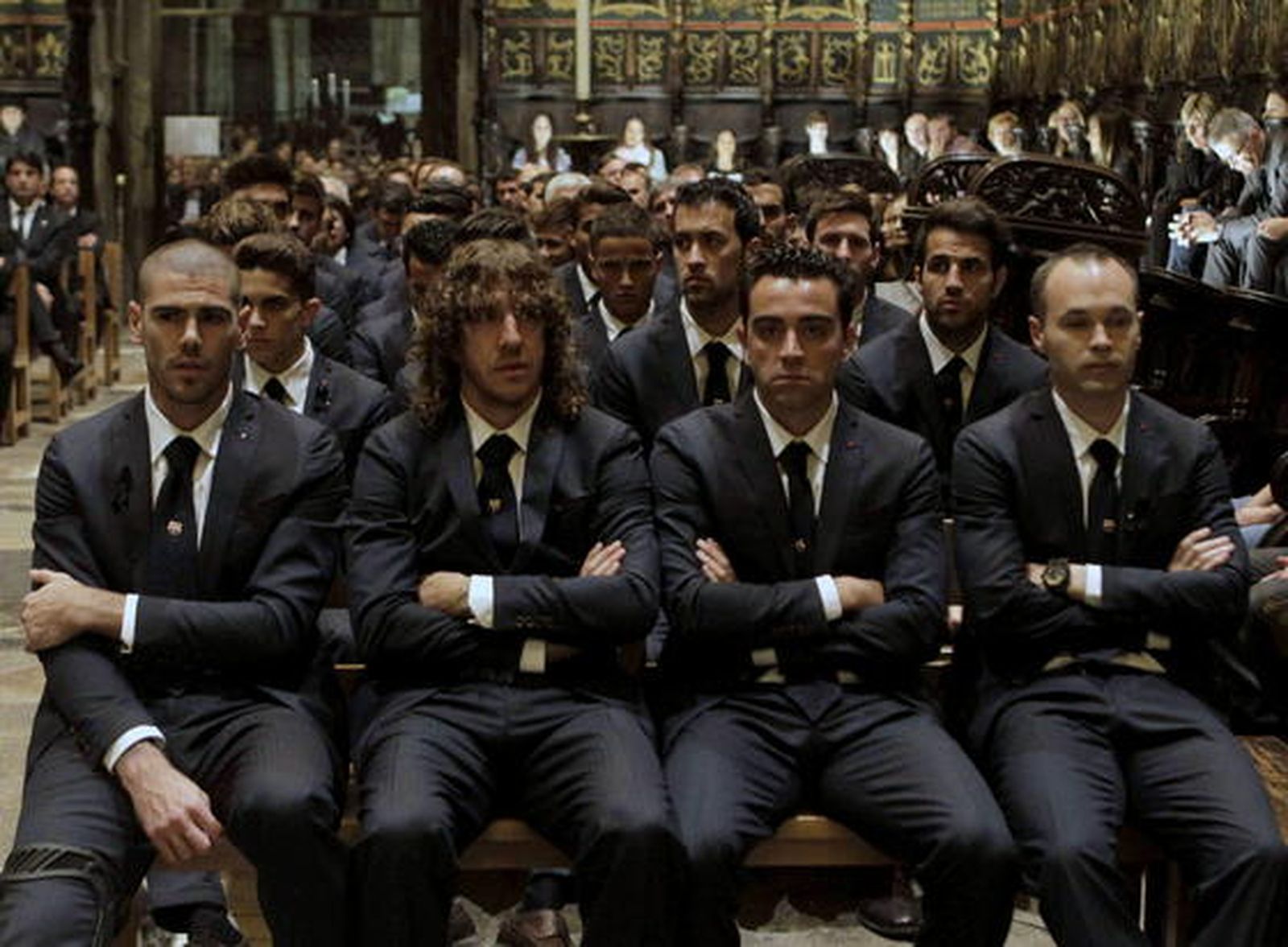 El mundo del fútbol da su último adiós a Tito Vilanova en una multitudinaria misa