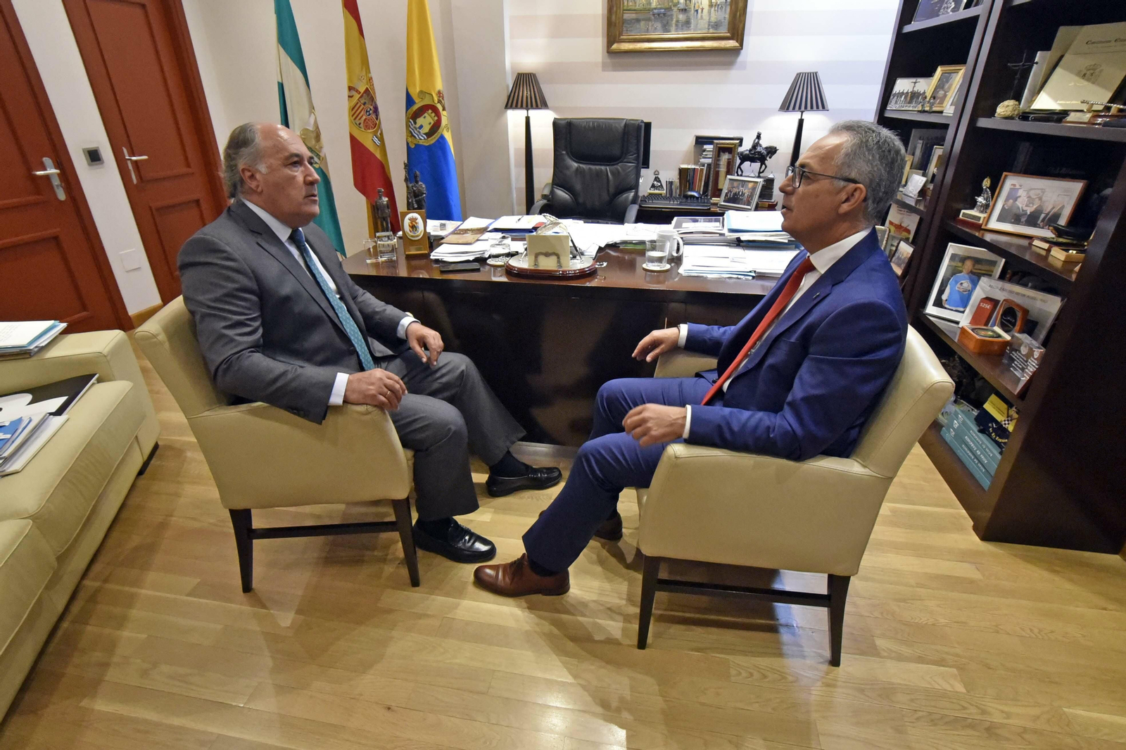 Landaluce y Lozano, durante la reunión
