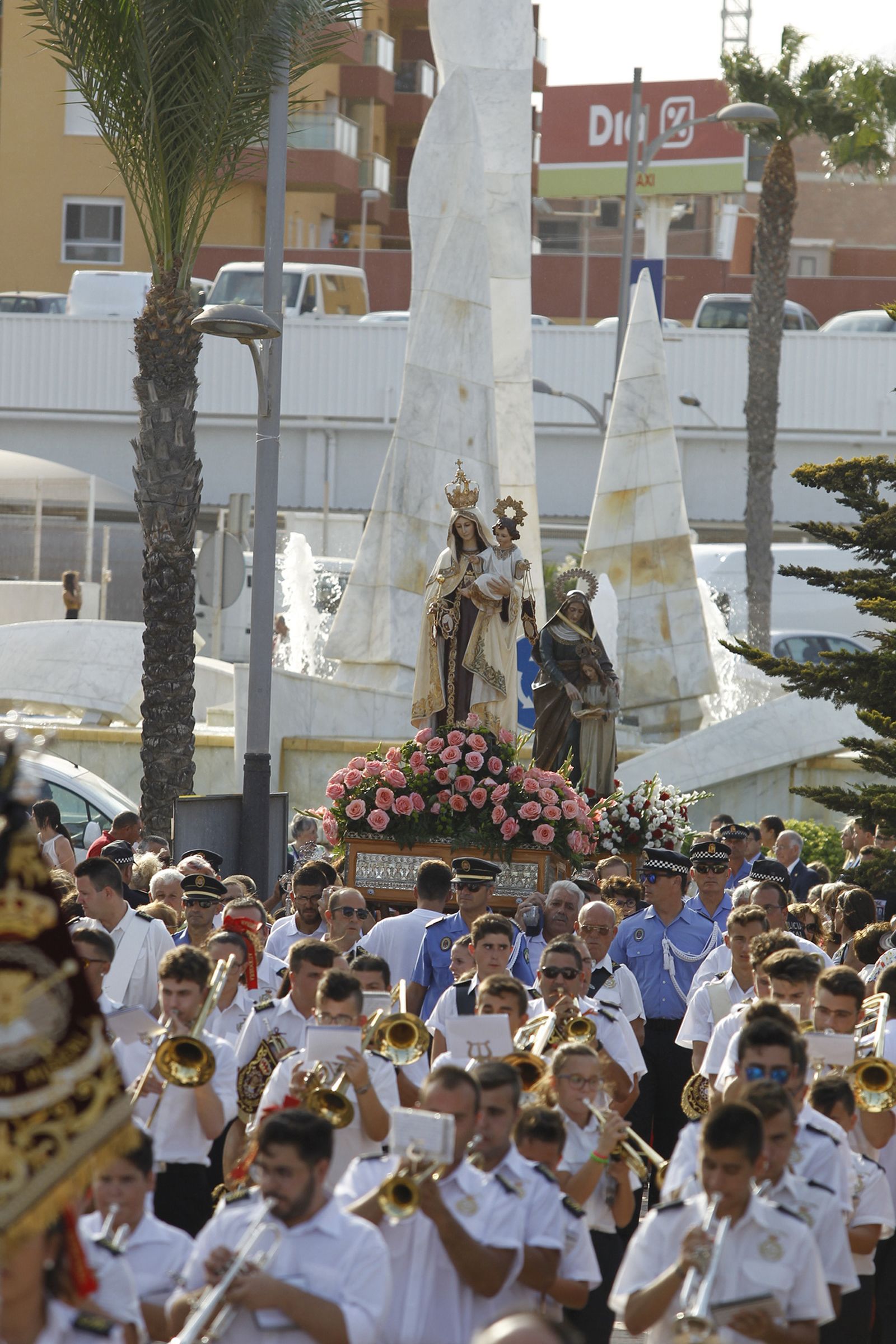 Fotogalería cucaña y procesión Fiestas Santa Ana Roquetas de Mar