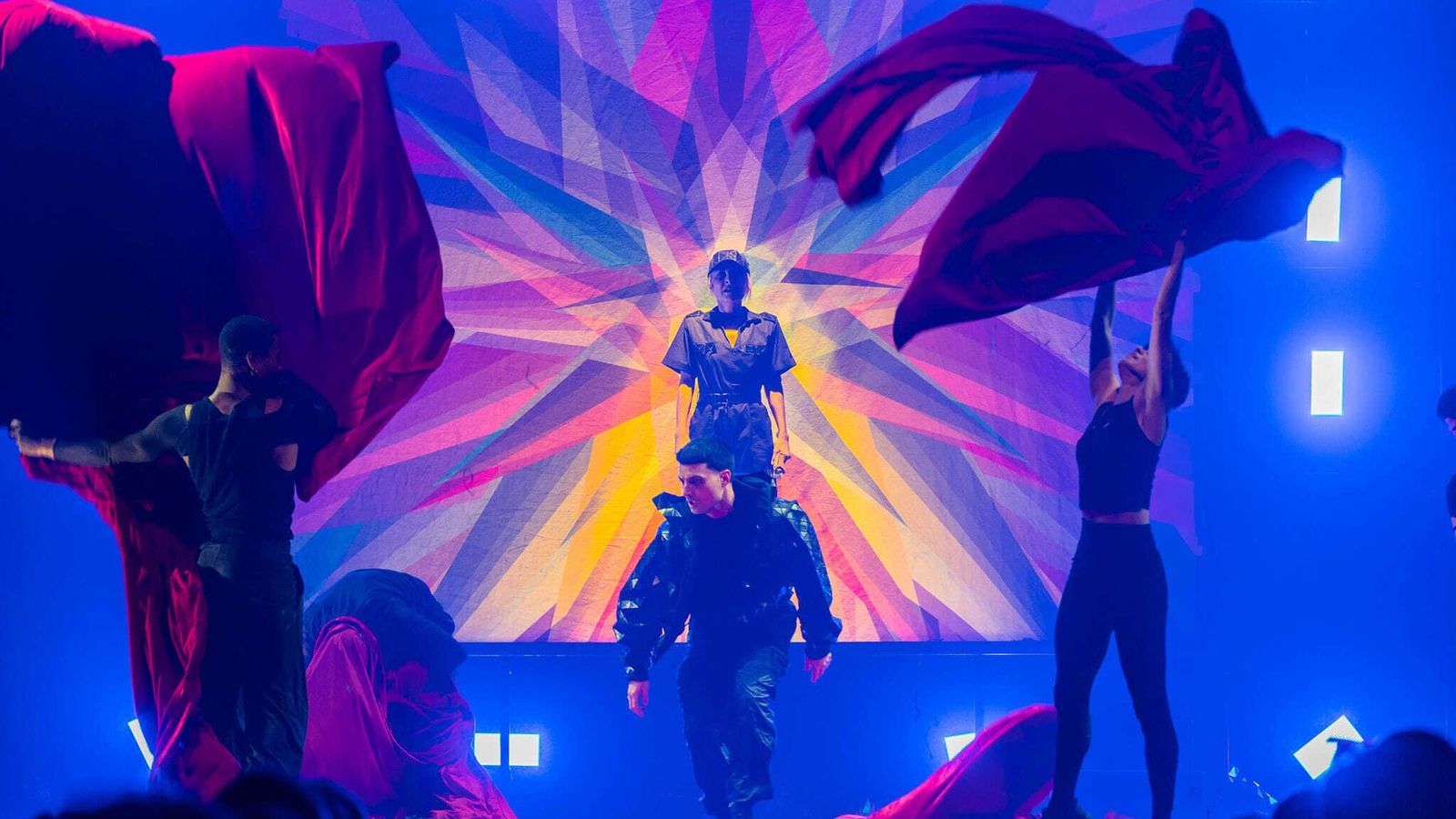 Puesta en escena de la obra 'Pandataria', con Cayetana Guillén Cuervo, en el Teatro de las Cortes de San Fernando.