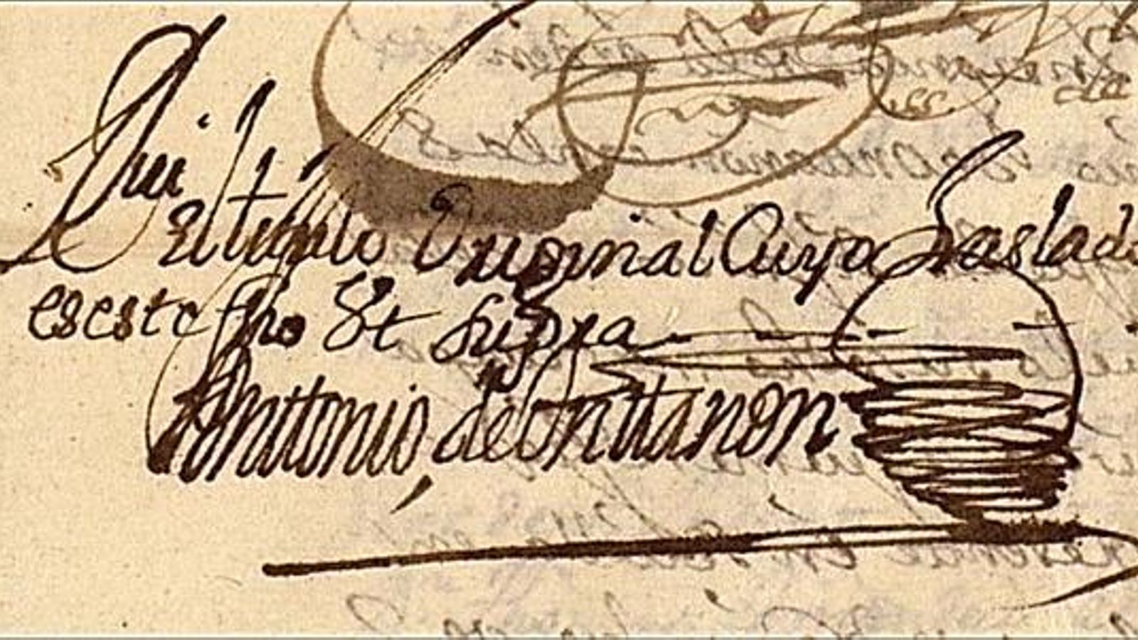 Firma de Ontañón.