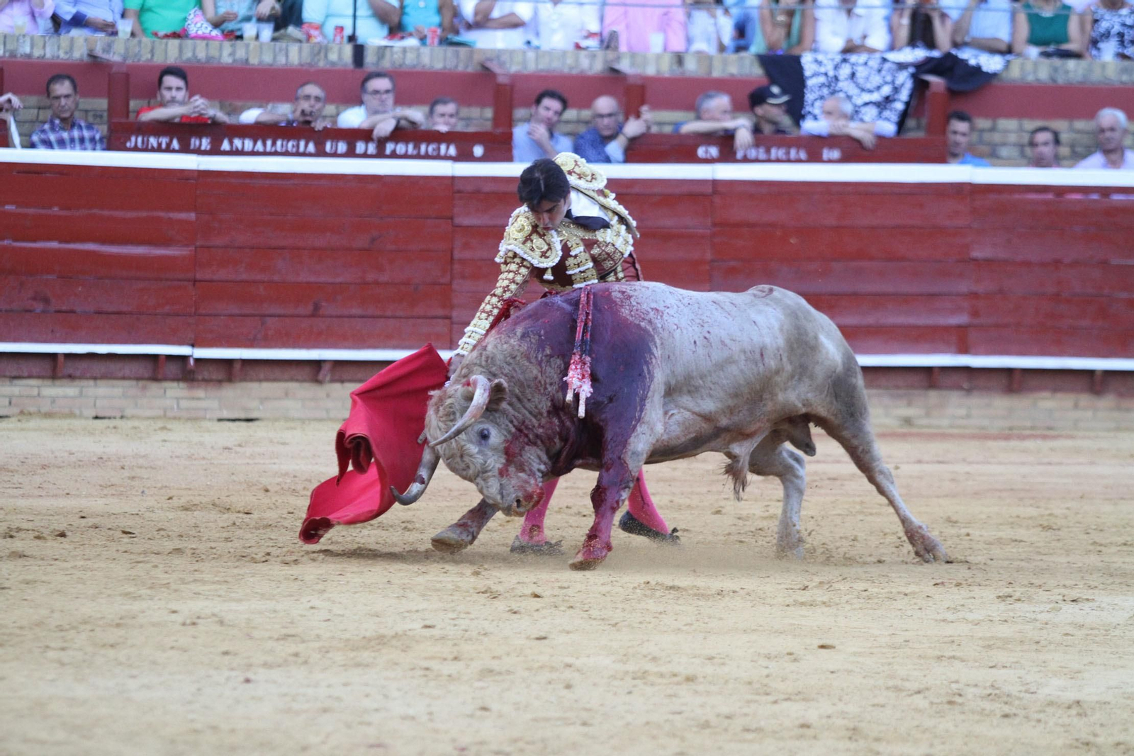 Imágenes de la faena de Miguel Angel Perera en el coso Onubense.