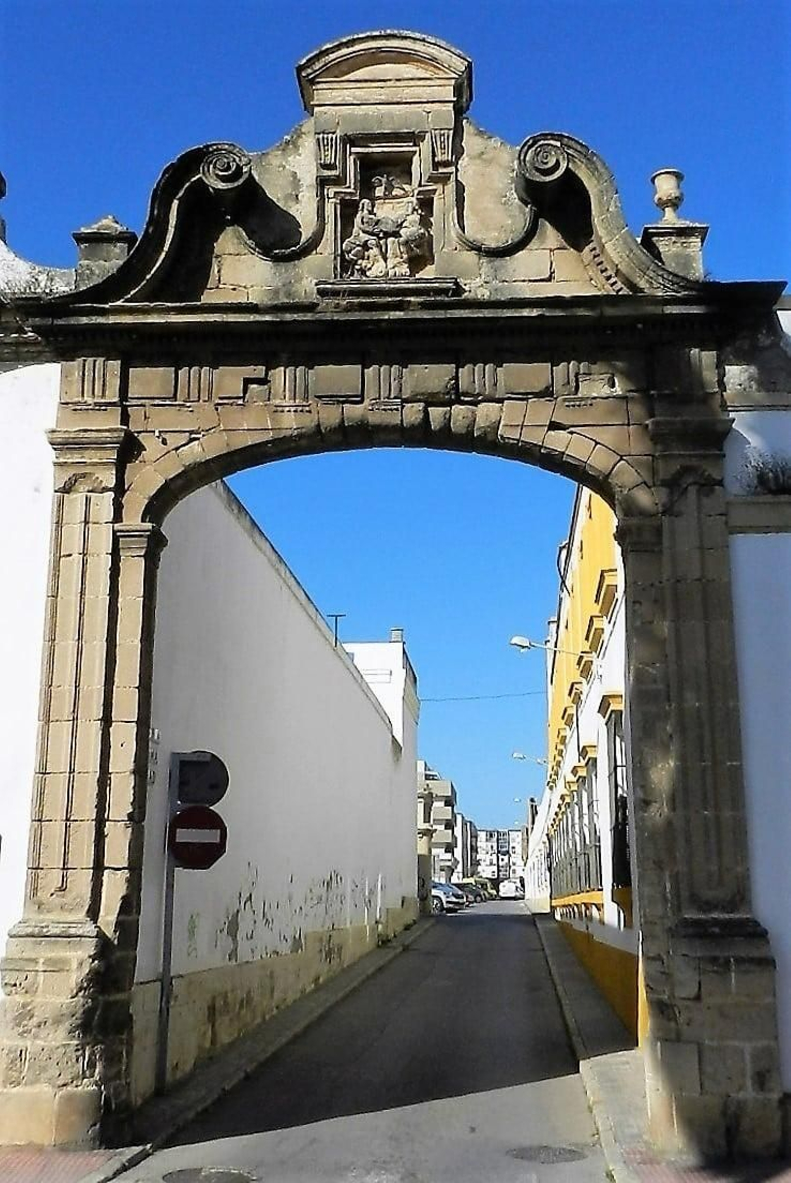 Un detalle del Arco de la Trinidad.