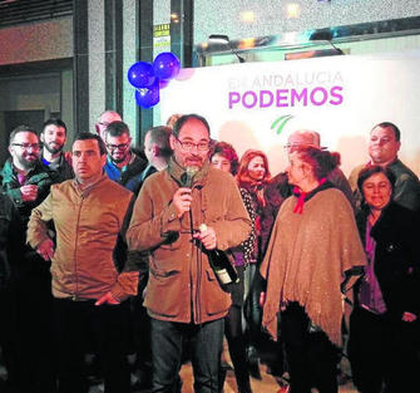 Alberto Montero, ayer, en su intervención tras conocer los resultados.