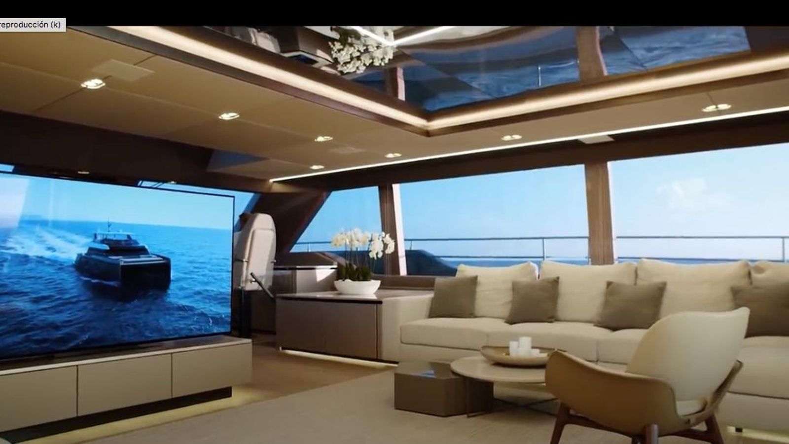 Salón del yate de Rafael Nadal, el 'Great White'