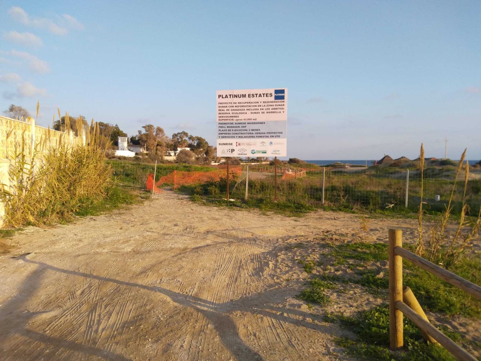 Vista de la parcela en la que se proyecta el hotel W.