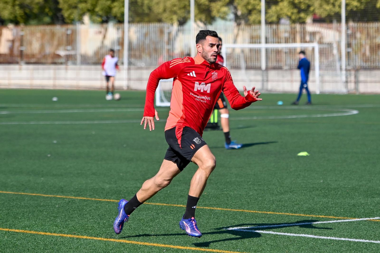 Imágenes del entrenamiento del Xerez CD en La Granja