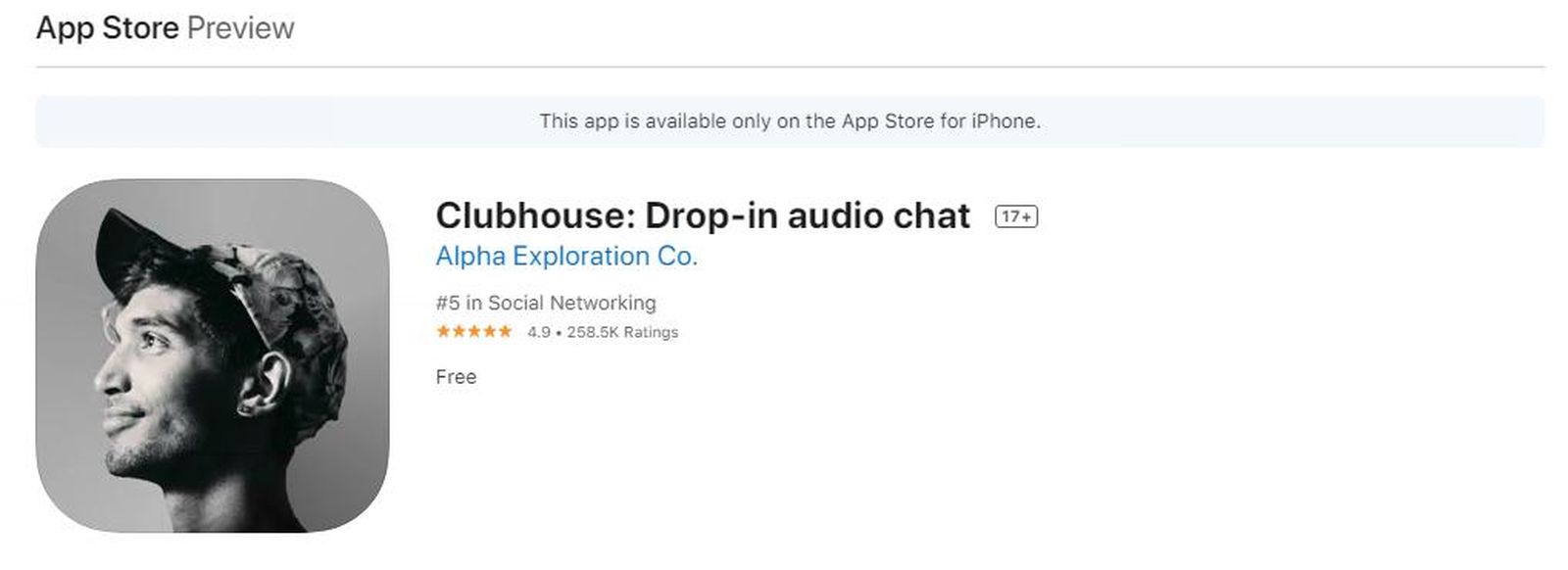 APP de Clubhouse para iOS