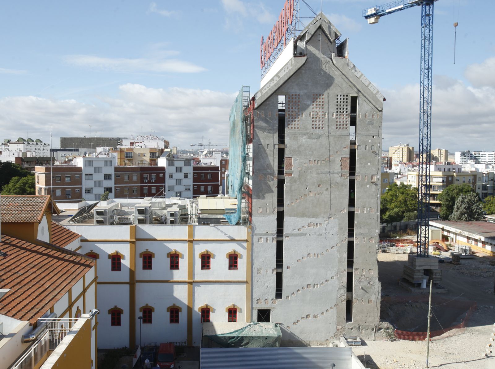 Obras en la "nueva" fábrica de Cruzcampo