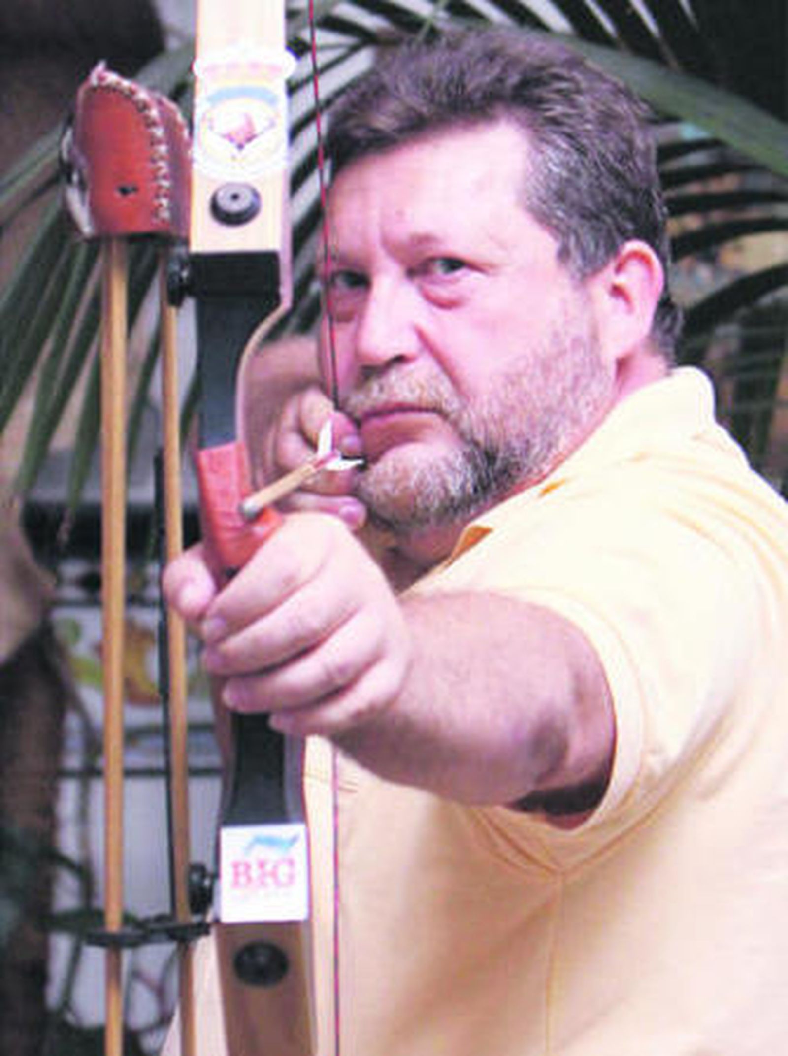 El chiclanero Julián Ramírez, con su arco.