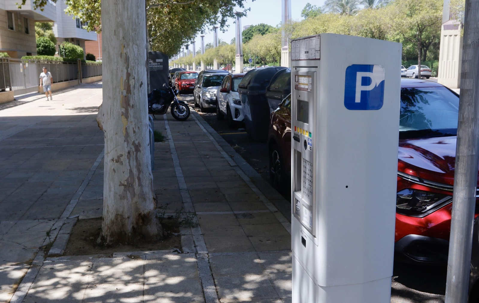 Uno de los parquímetros de la avenida Concejal Alberto Jiménez-Becerril.