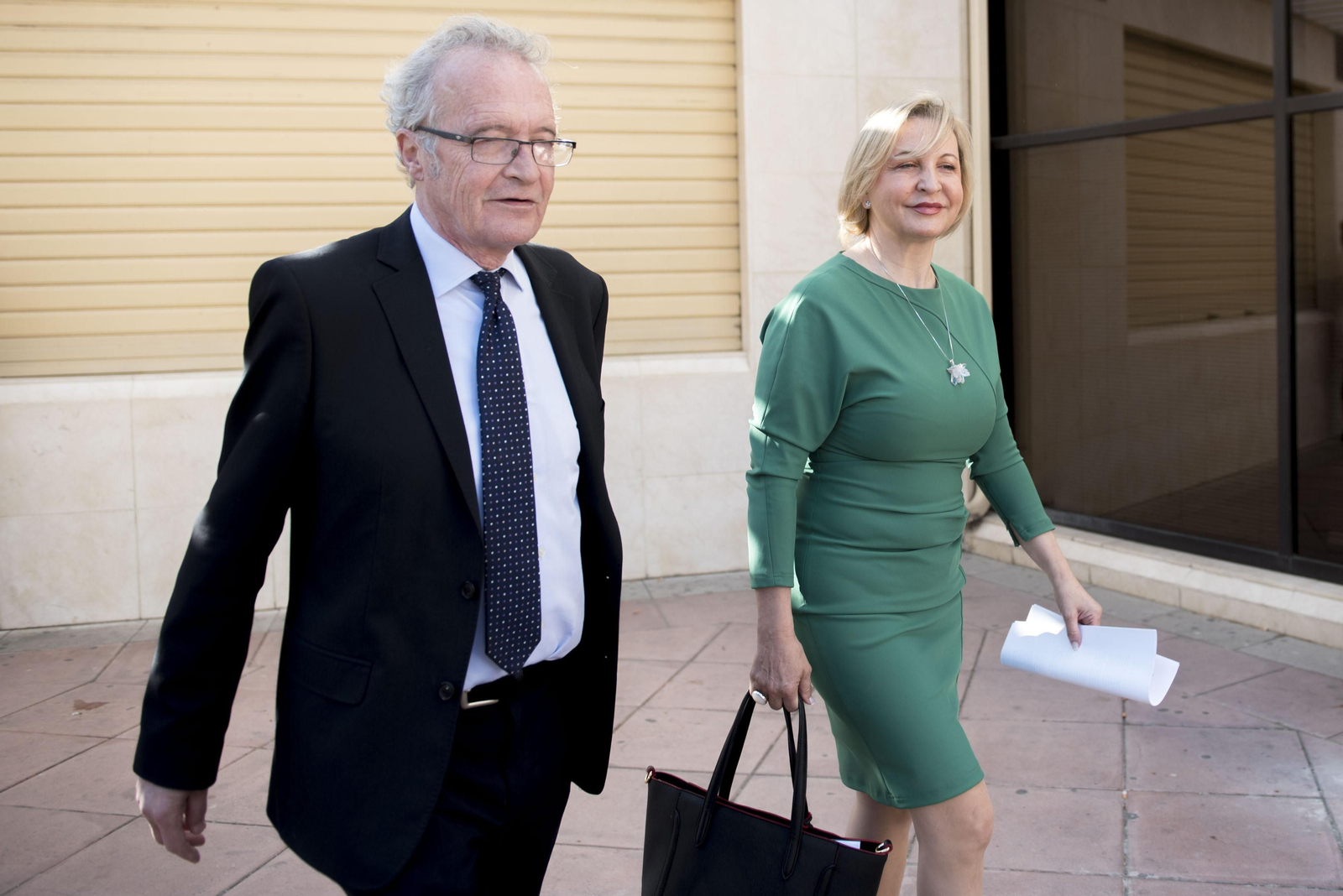 La exsecretaria general, Victoria Chamorro, volvió al juzgado ayer.