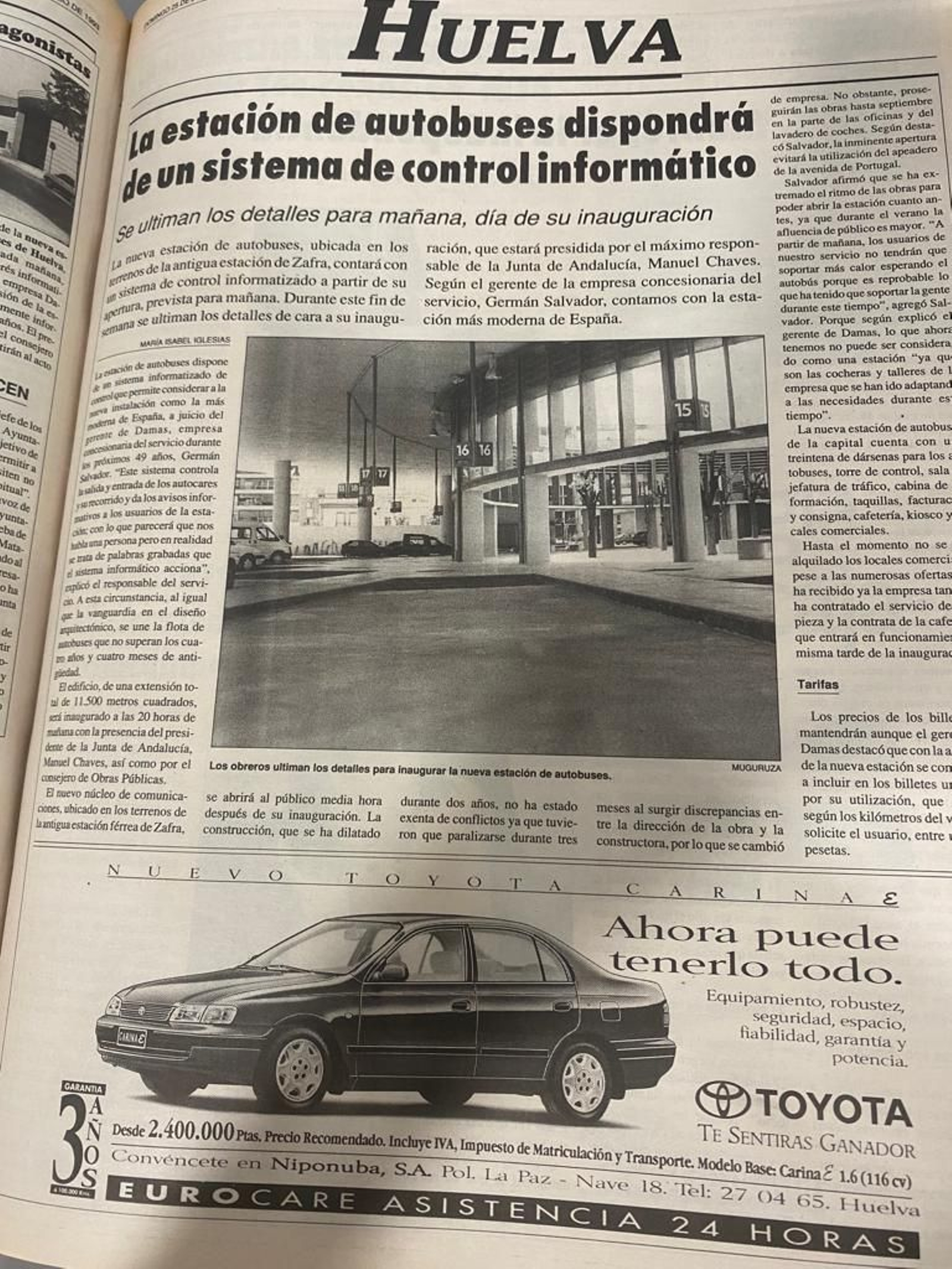 Noticia de la apertura de la nueva estación de autobuses