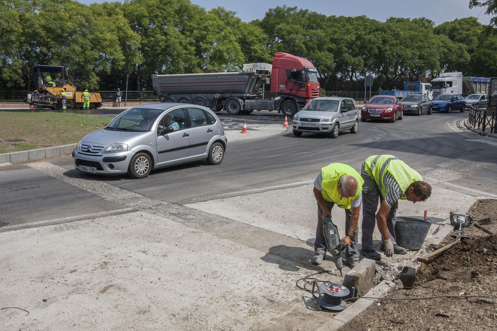 Trabajos en la avenida Pery Junquera. Los presupuestos destinan 1,2 millones para la continuación de estas obras.
