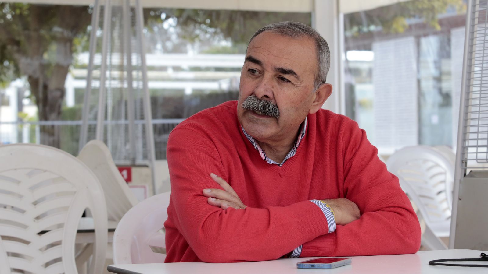 Manuel Perdigones, durante la entrevista.