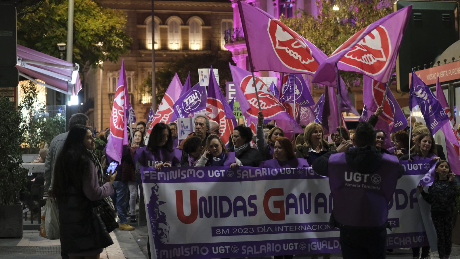 Imágenes de las manifestaciones por el Día de la Mujer en Almería