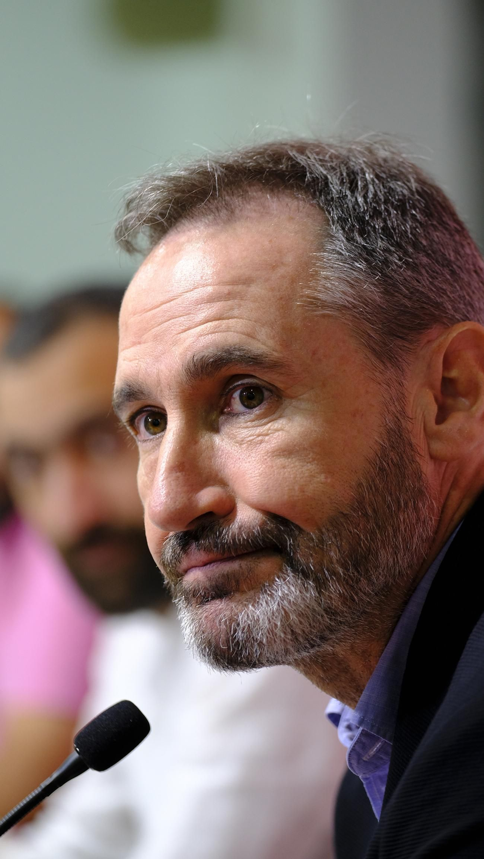 Imágenes de la presentación de Vicente Moreno, nuevo entrenador de la U.D. Almería