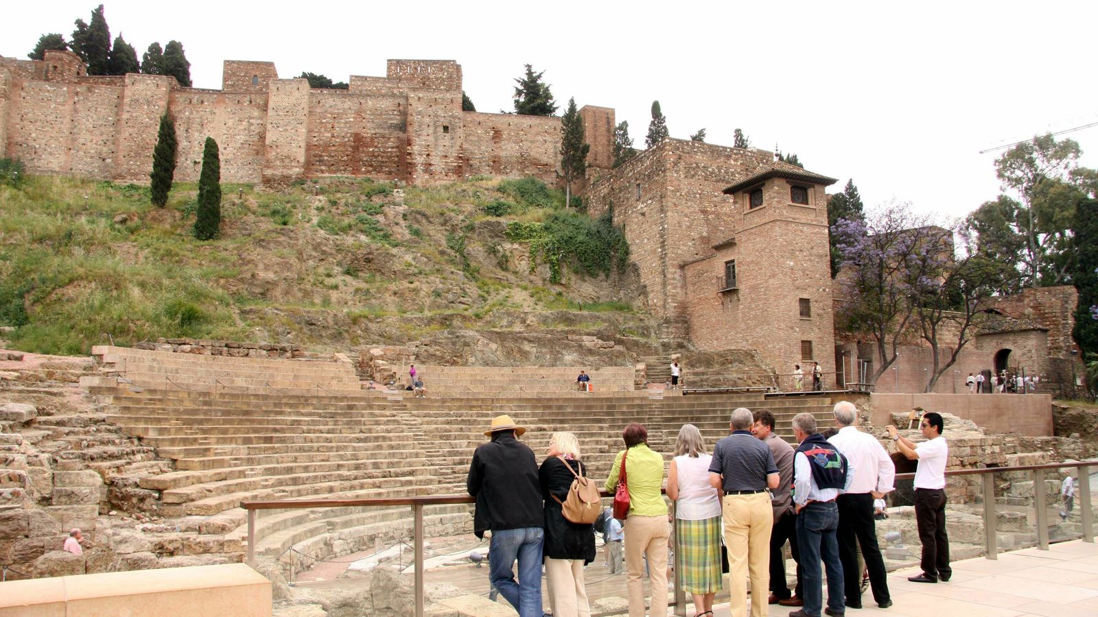 Un grupo de turistas, en una visita al centro histórico