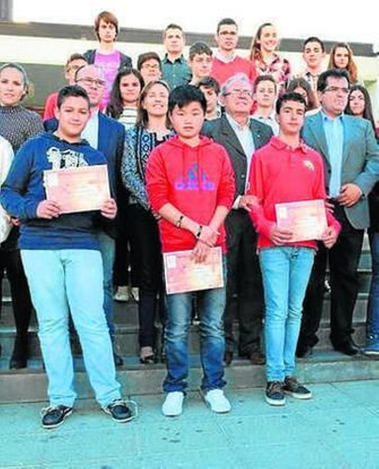 Algunos de los premiados.