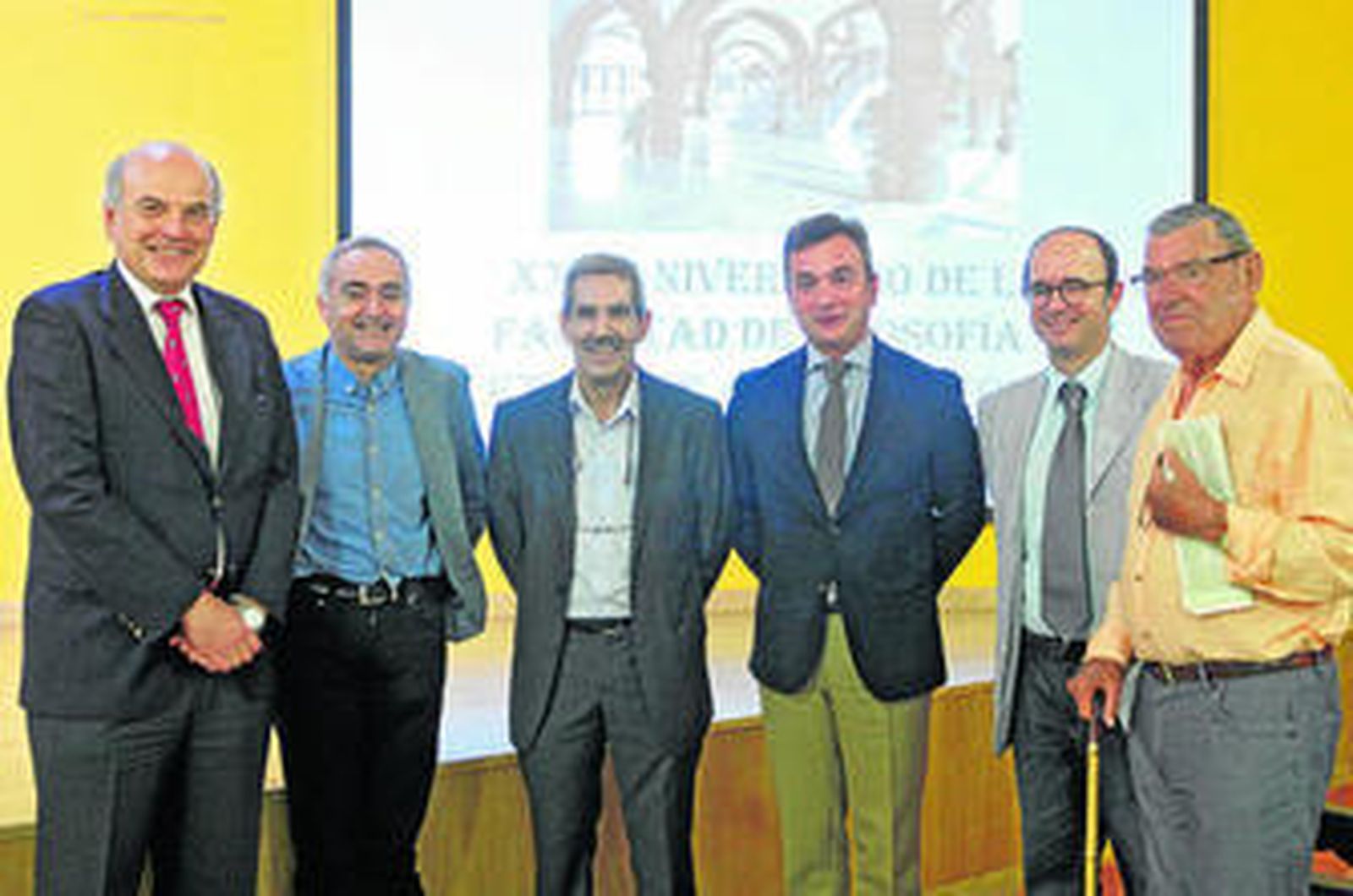 De izq. a dcha. Rafael Sánchez, Manuel Arcila, Jacinto Espinosa, Eduardo González, Francisco Vázquez y Juan López.