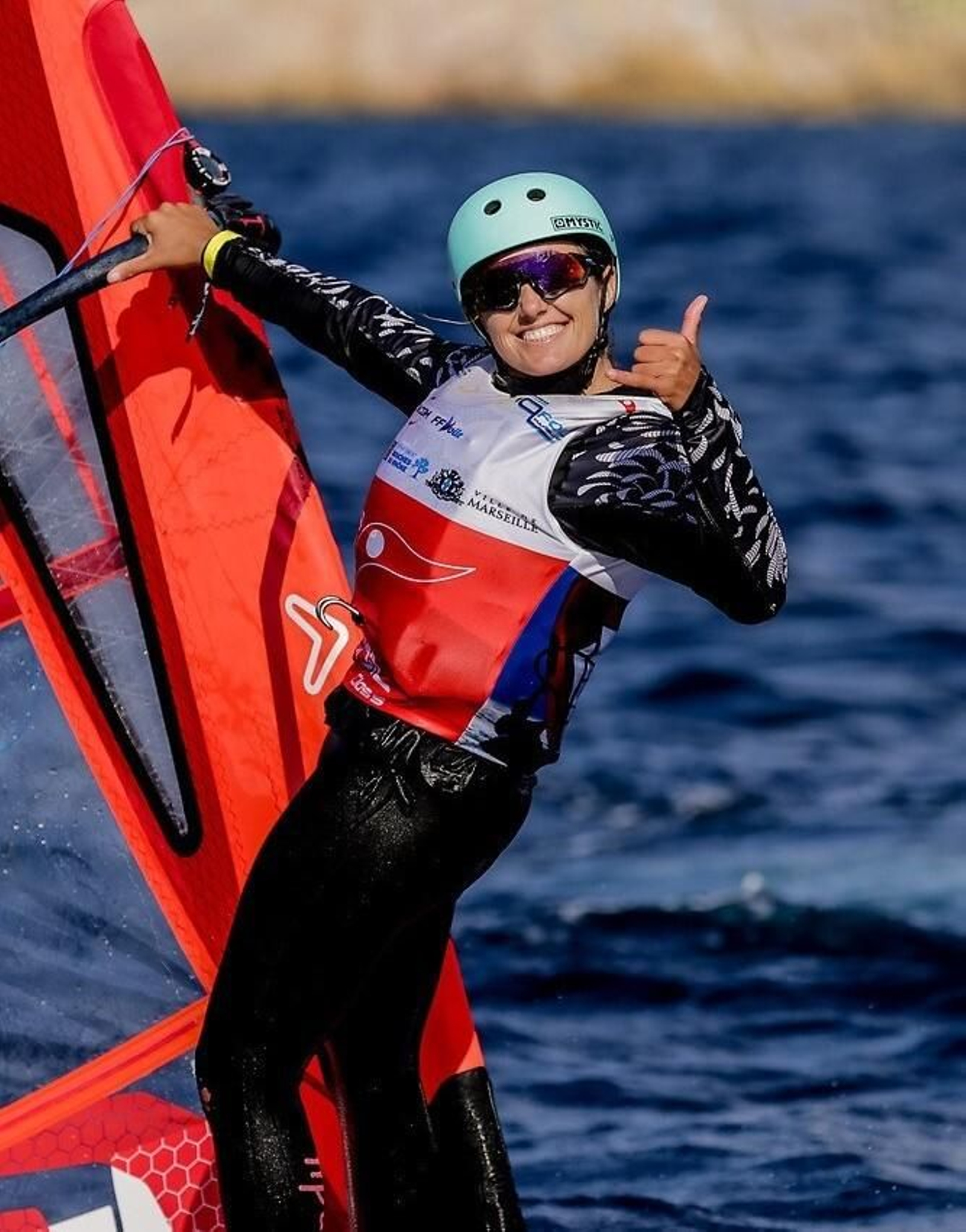 Pilar Lamadrid, al finalizar una prueba.