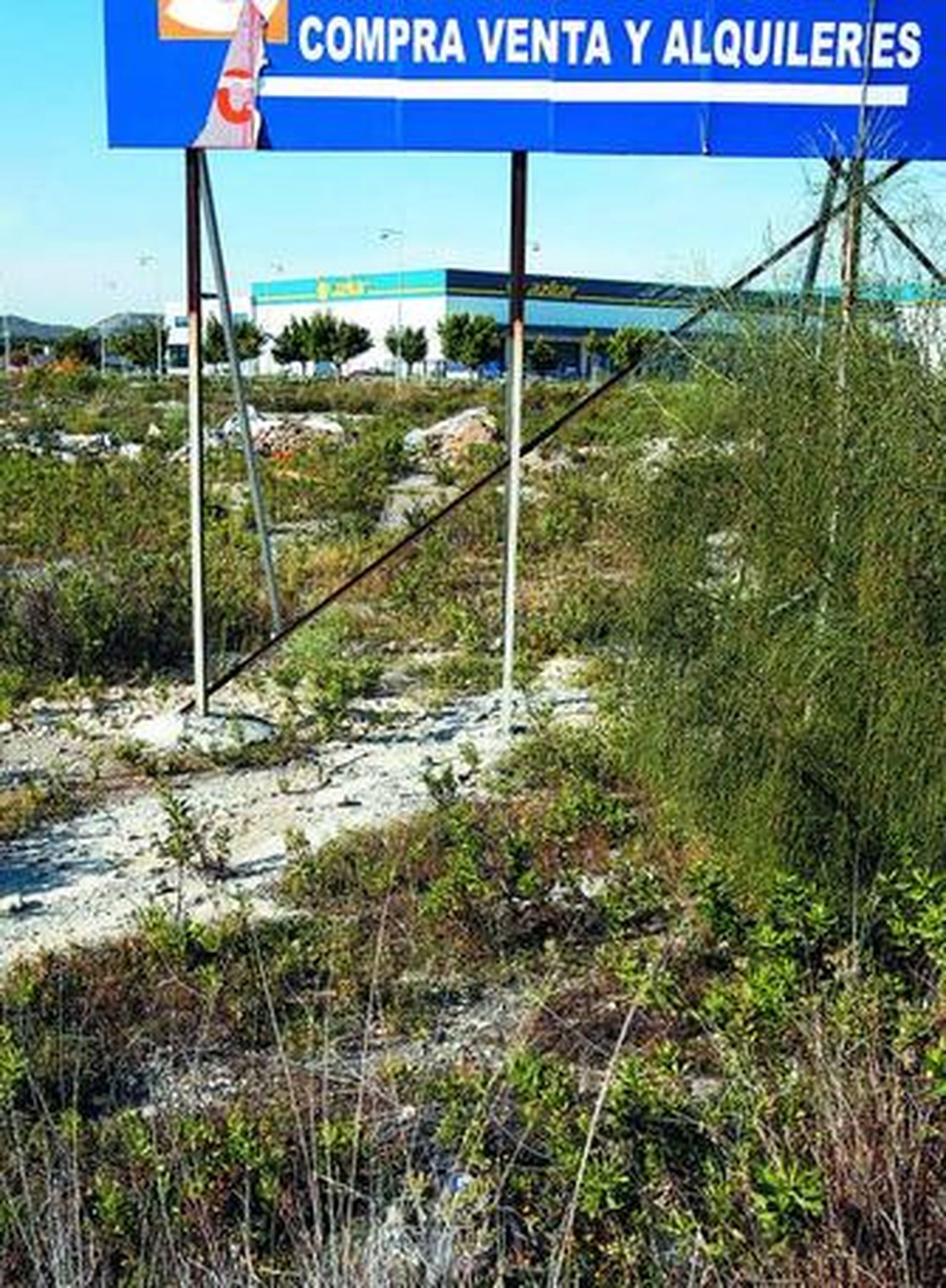Una de las parcelas del polígono industrial de Las Salinas de Levante inscritas en el registro de solares.