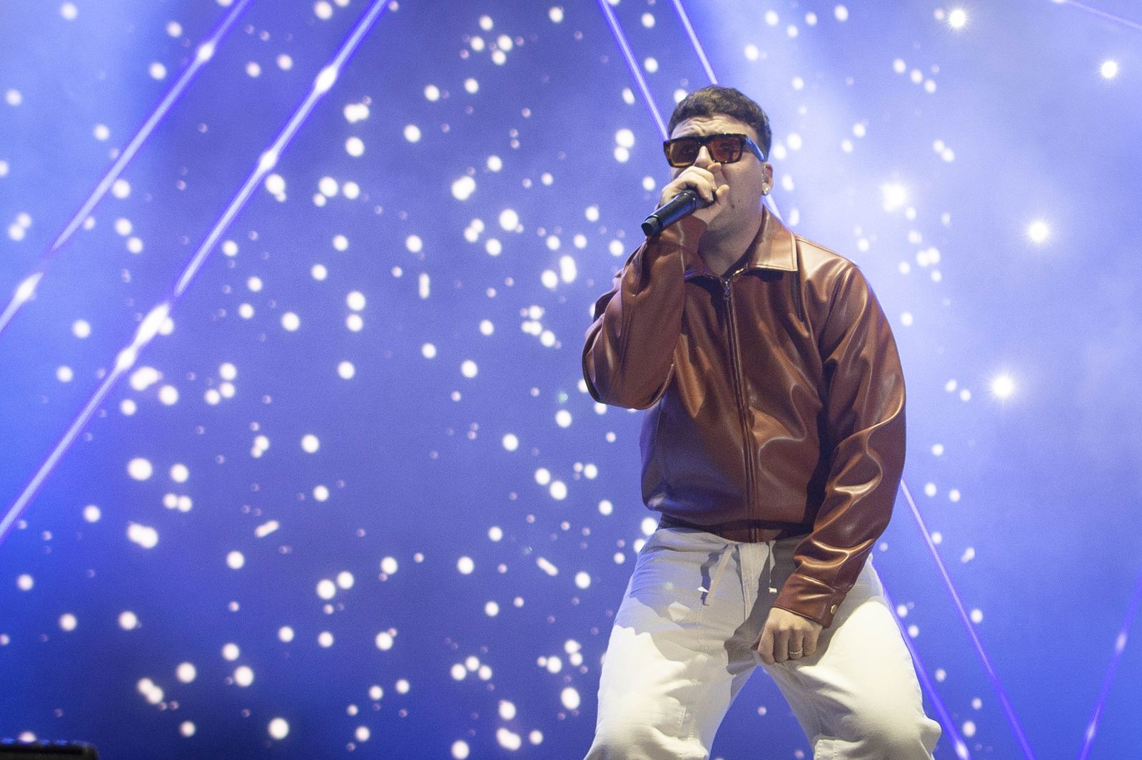 Quevedo durante un momento de la noche.