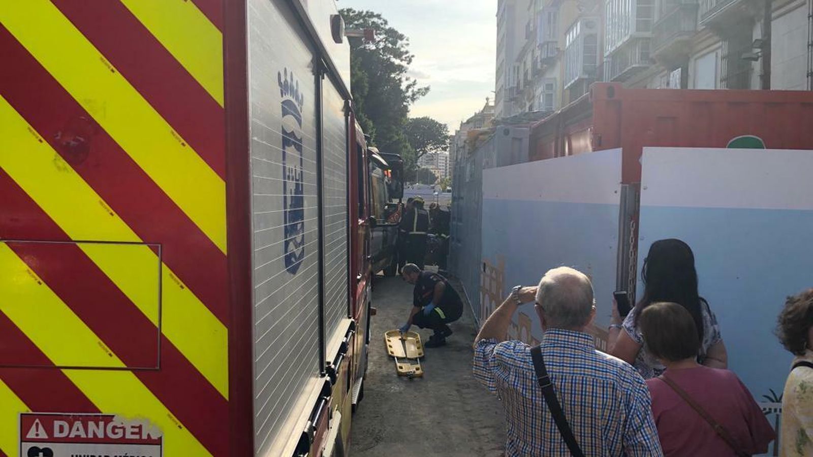 Accidente en las obras del Metro en la Alameda.