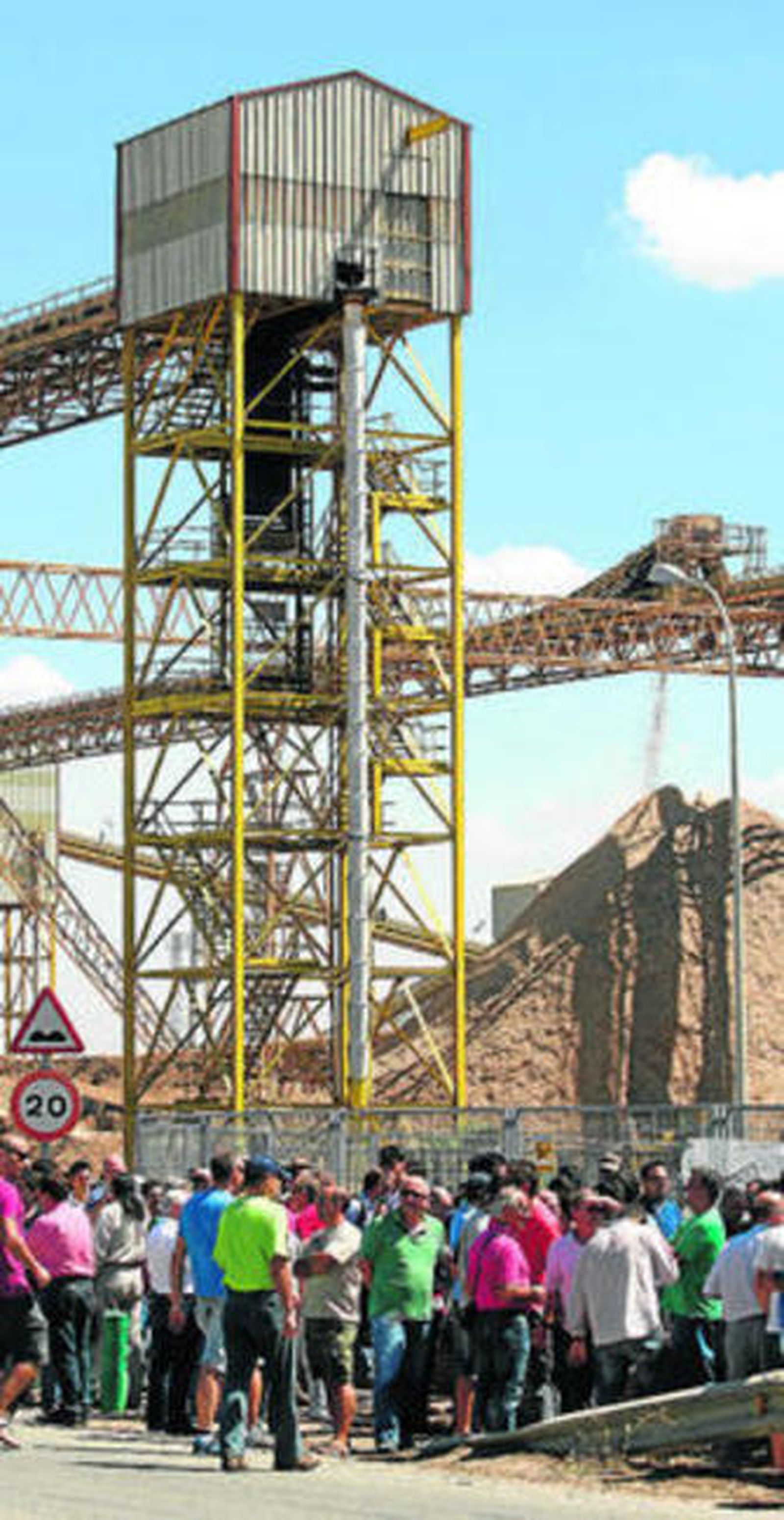 Concentración de los trabajadores de Ence en las últimas semanas.