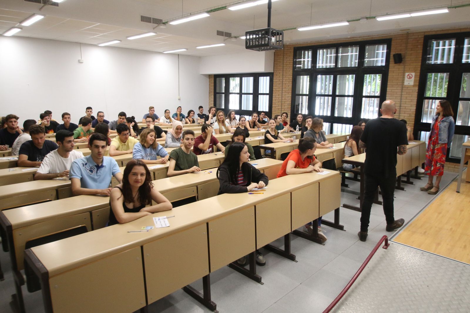 Uno de los exámenes de Selectividad del pasado año en la UAL.
