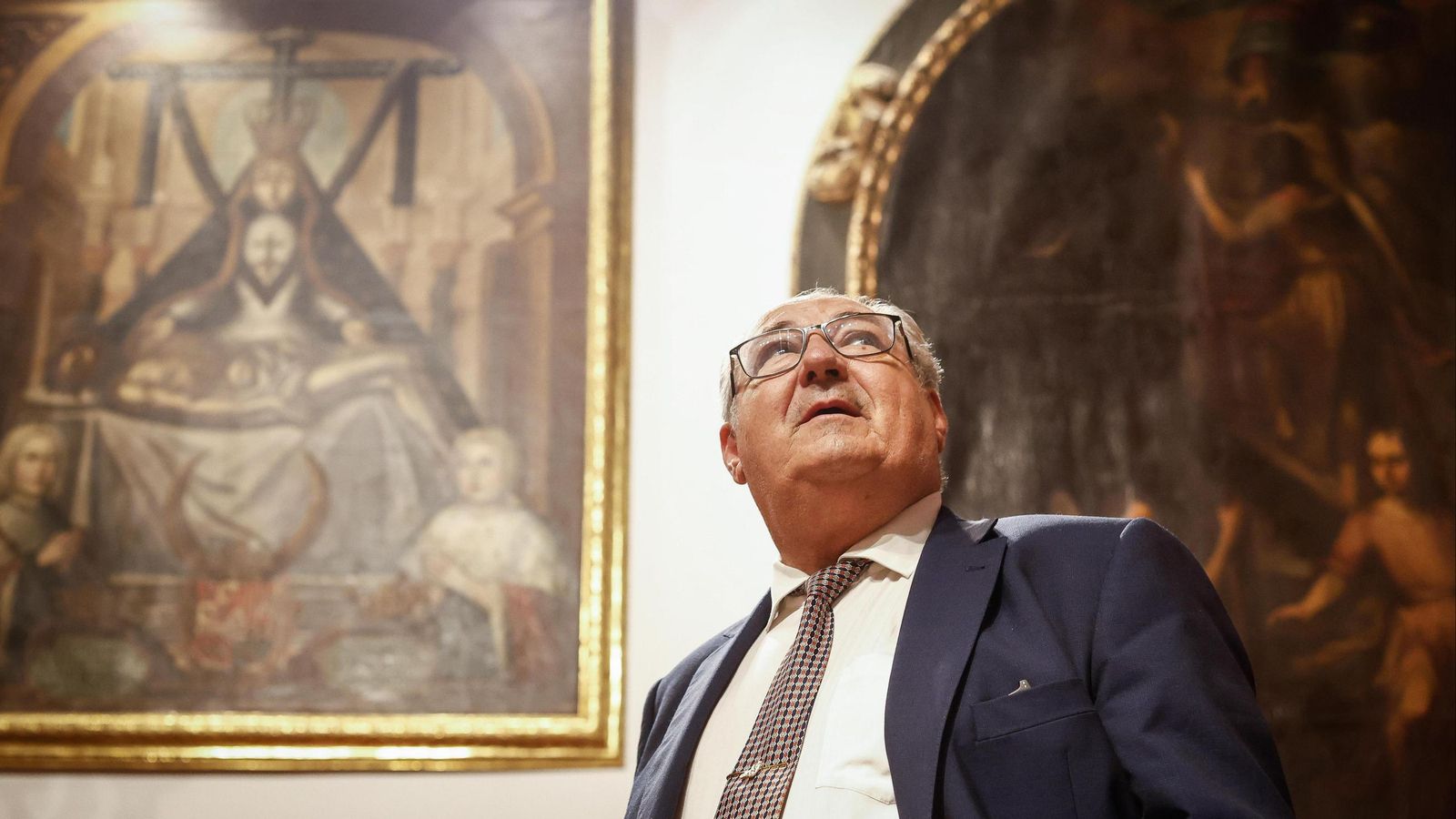 Antonio González en una de las dependencias de la Basílica Patronal