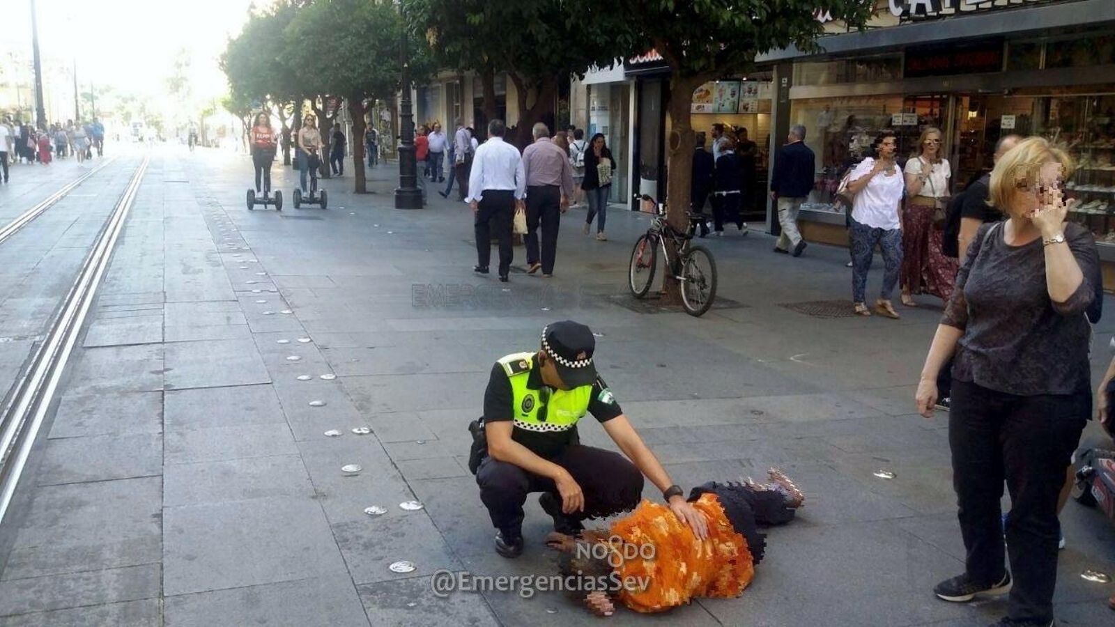 Imagen del accidente en la Avenida.