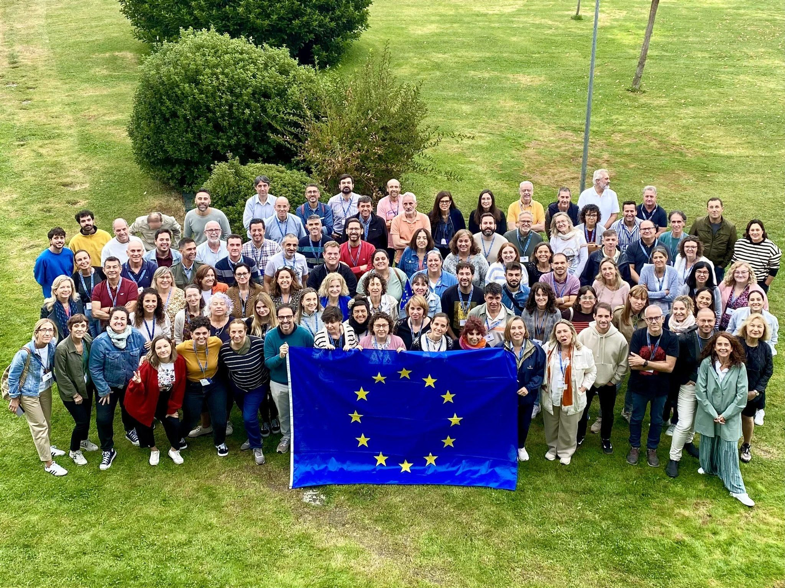 Profesores de toda España durante la formación de la Oficina del Parlamento Europeo en Madrid.