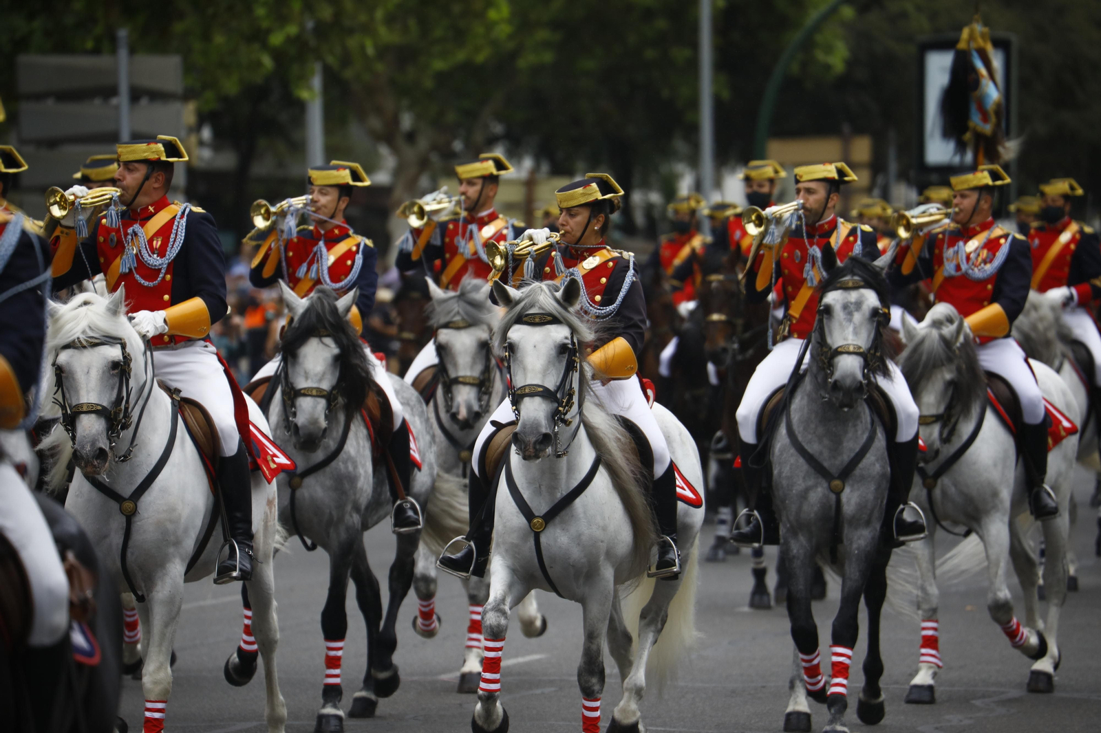 El desfile por la celebración de la semana de la Guardia Civil en Córdoba, en fotografías