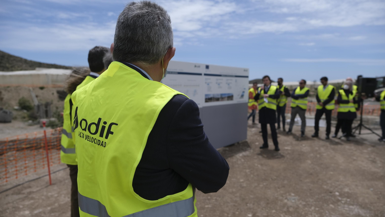 Imágenes de la visita a las obras del AVE en Almería.