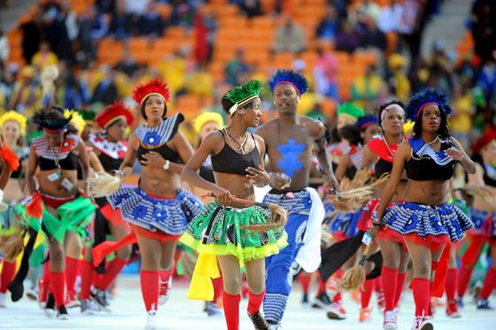 Una fiesta de música y color abre oficialmente el Mundial de Sudáfrica 2010.

Foto: Efe