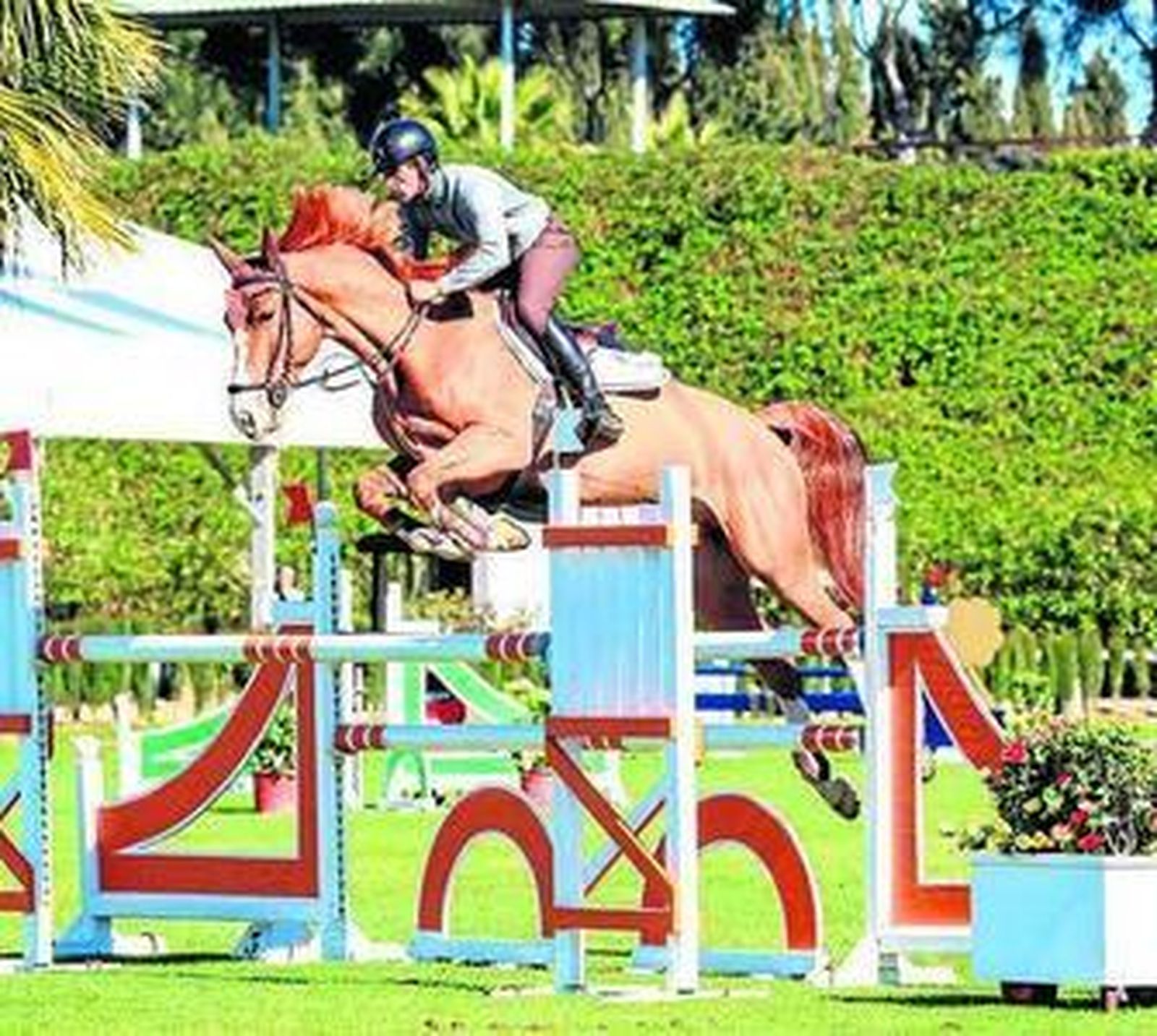 Manuel Fernández Saro, campeón de España de saltos, en Vejer.