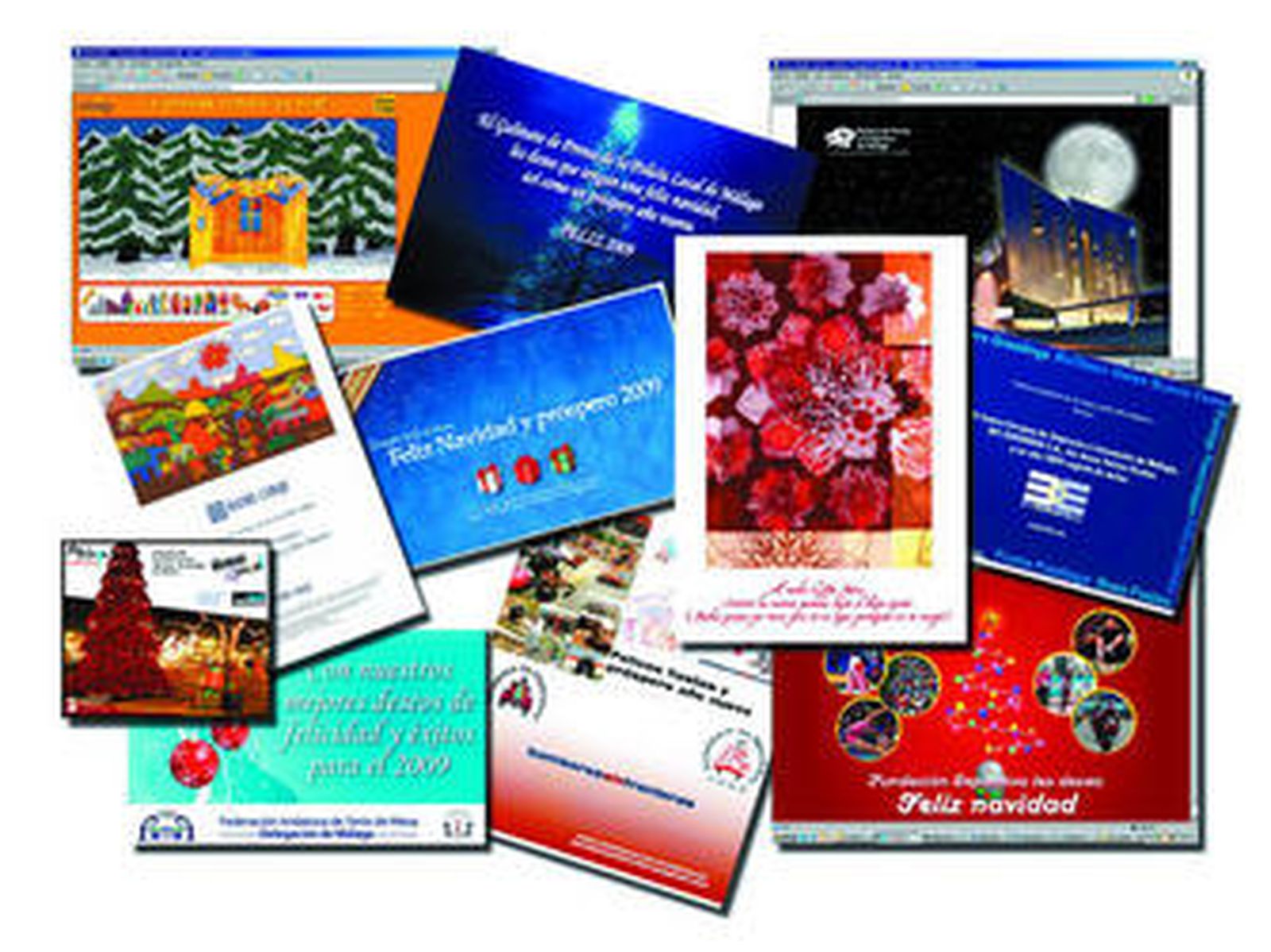 Montaje con varias de las felicitaciones navideñas que han llegado a esta redacción.